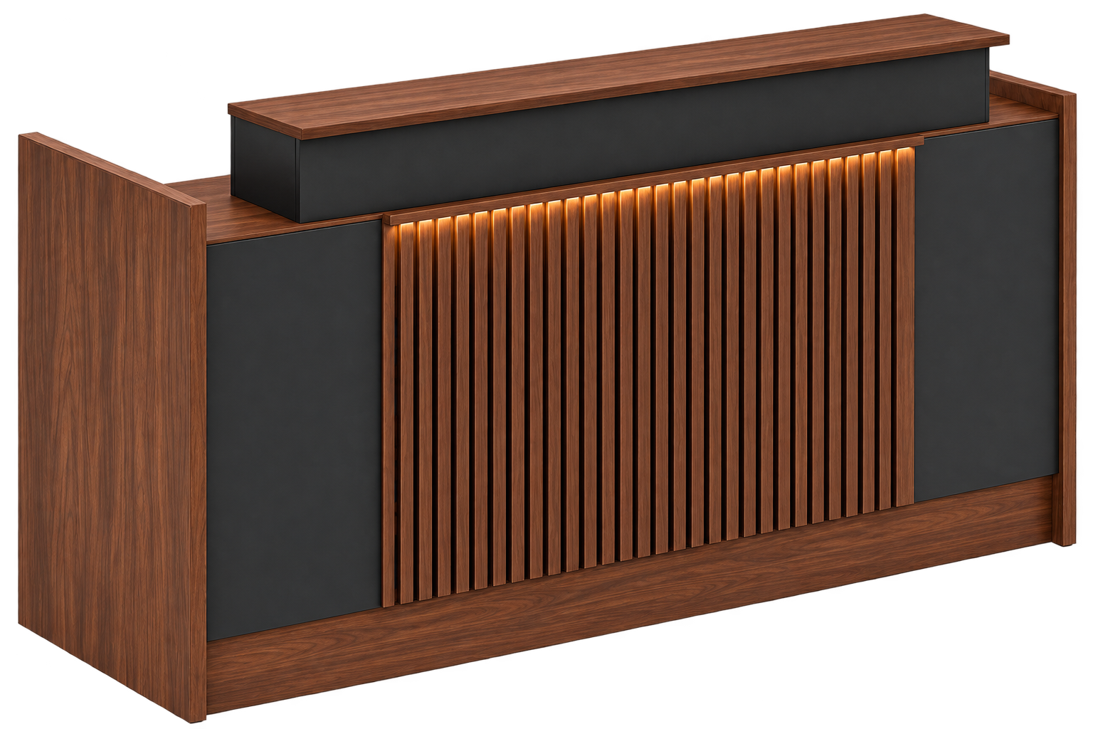 Premium Slatted Reception Desk