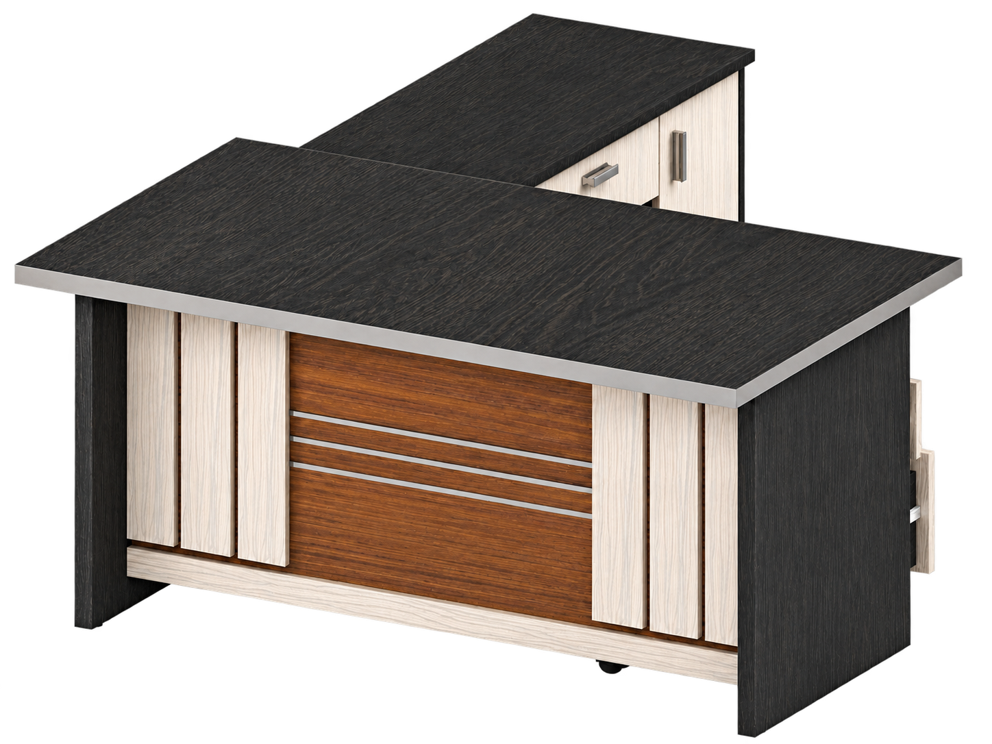 Utility Executive Table with Separate Side Storage