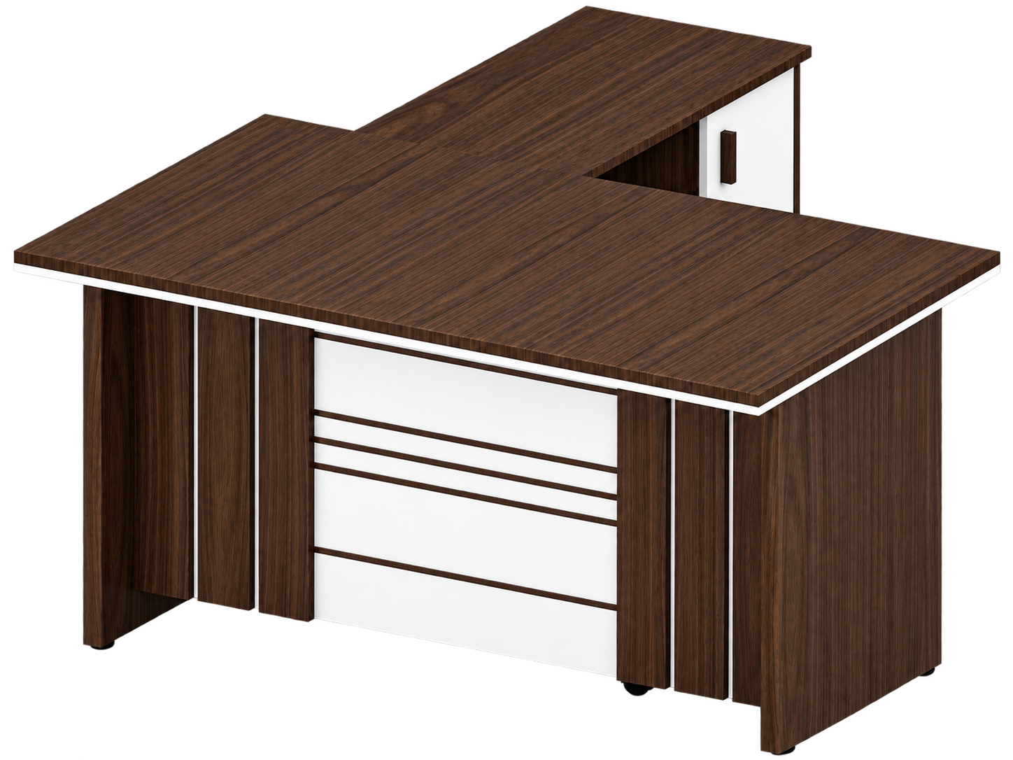 Designer Executive Table with Extended Side Storage