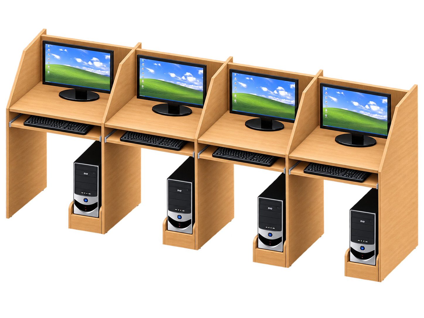 Partitioned Computer Lab Table