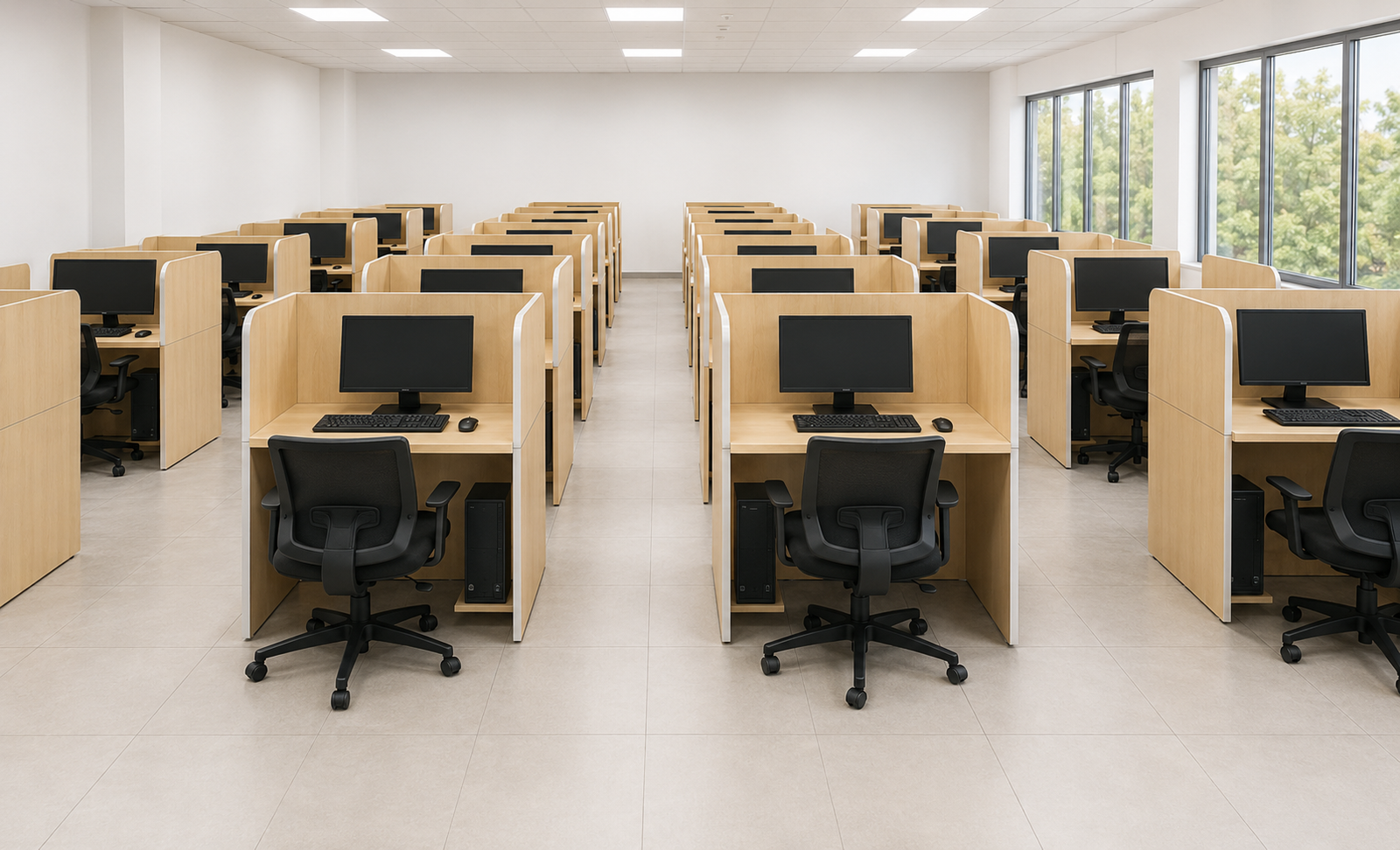 Back-to-Back Online Examination Workstation