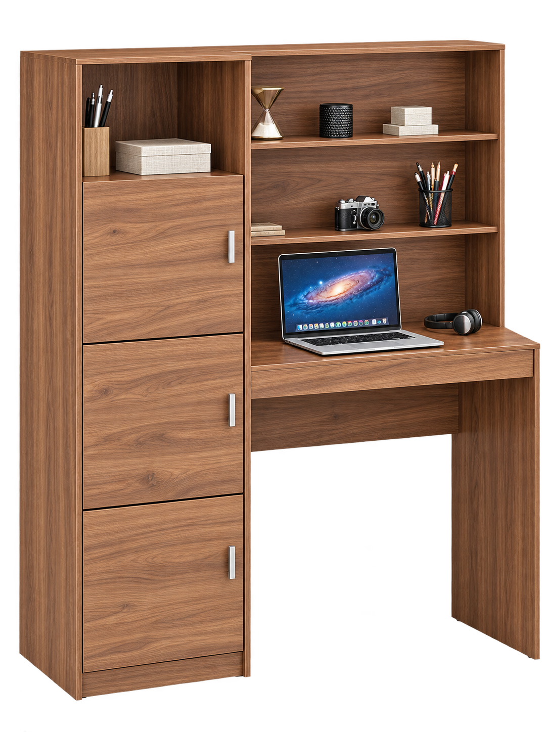 Study Desk with Shelves & Cabinet