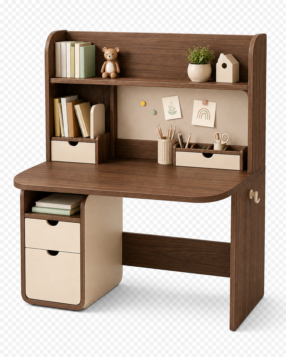Kids Study Desk with Organizer Hutch