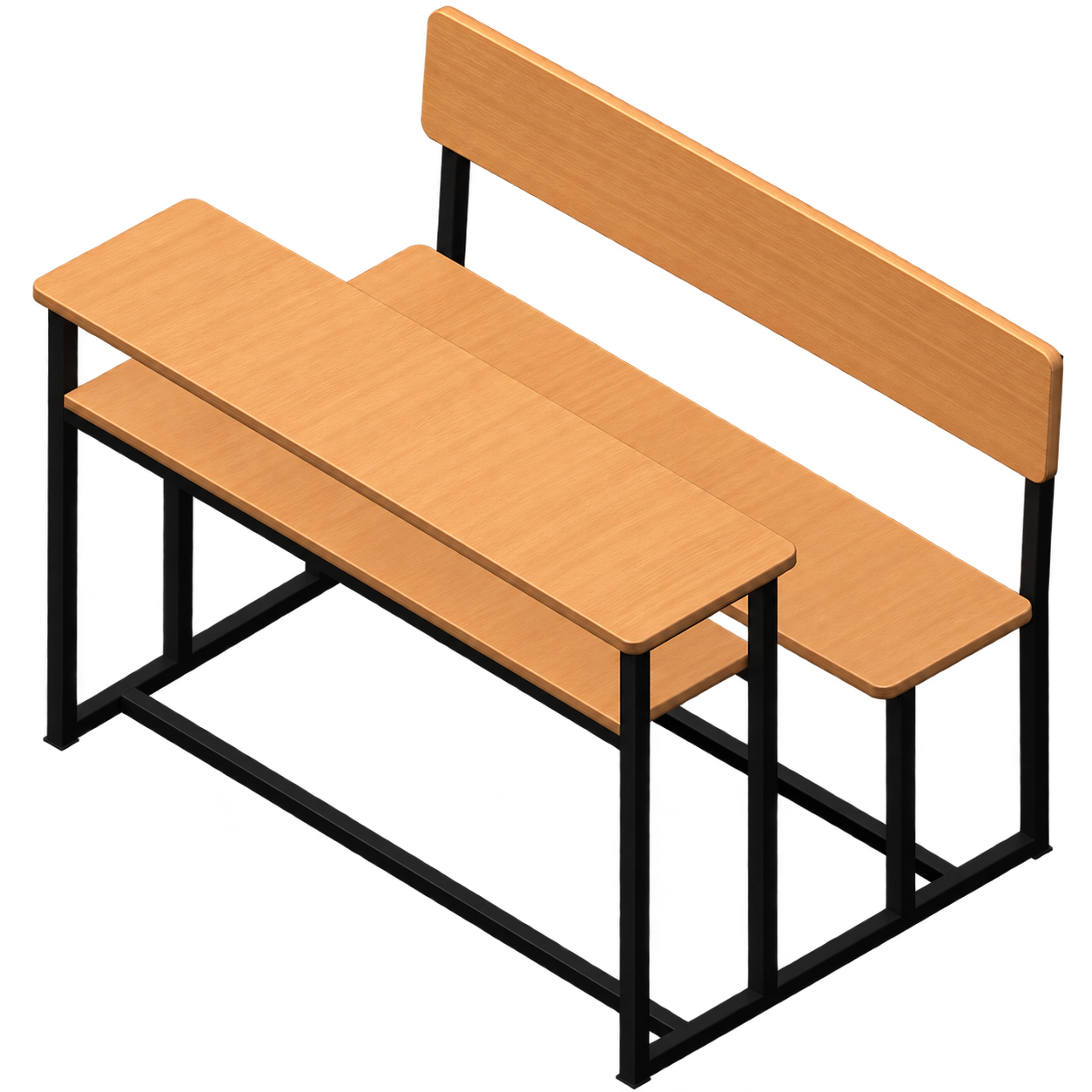 Desk Bench with Back Support