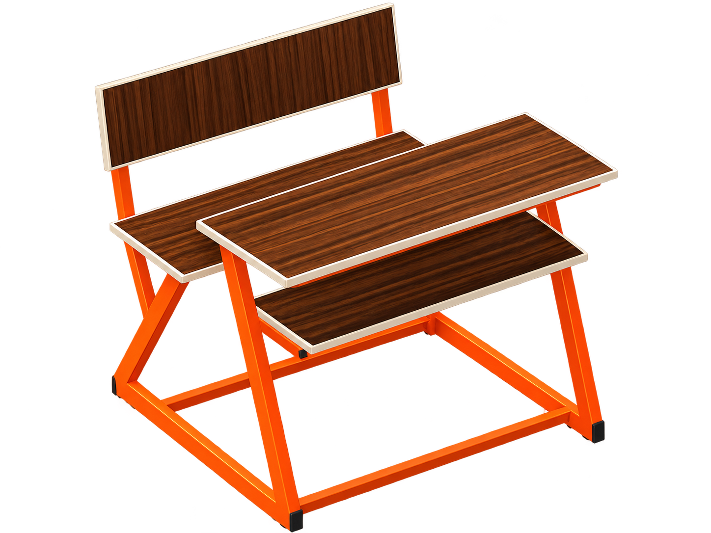 Designer Desk Bench with Angular Frame