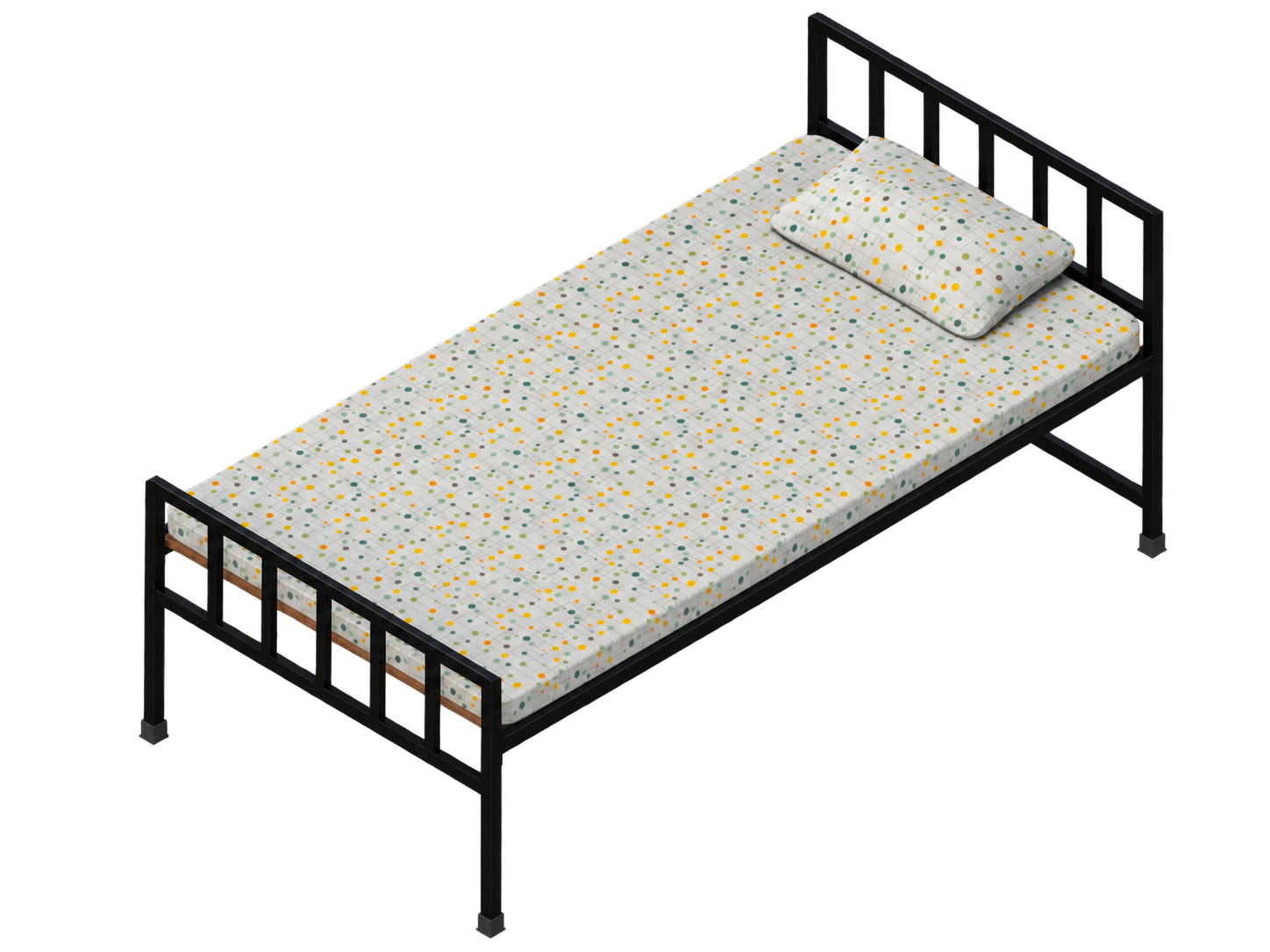Vertical Slat Metal Bed