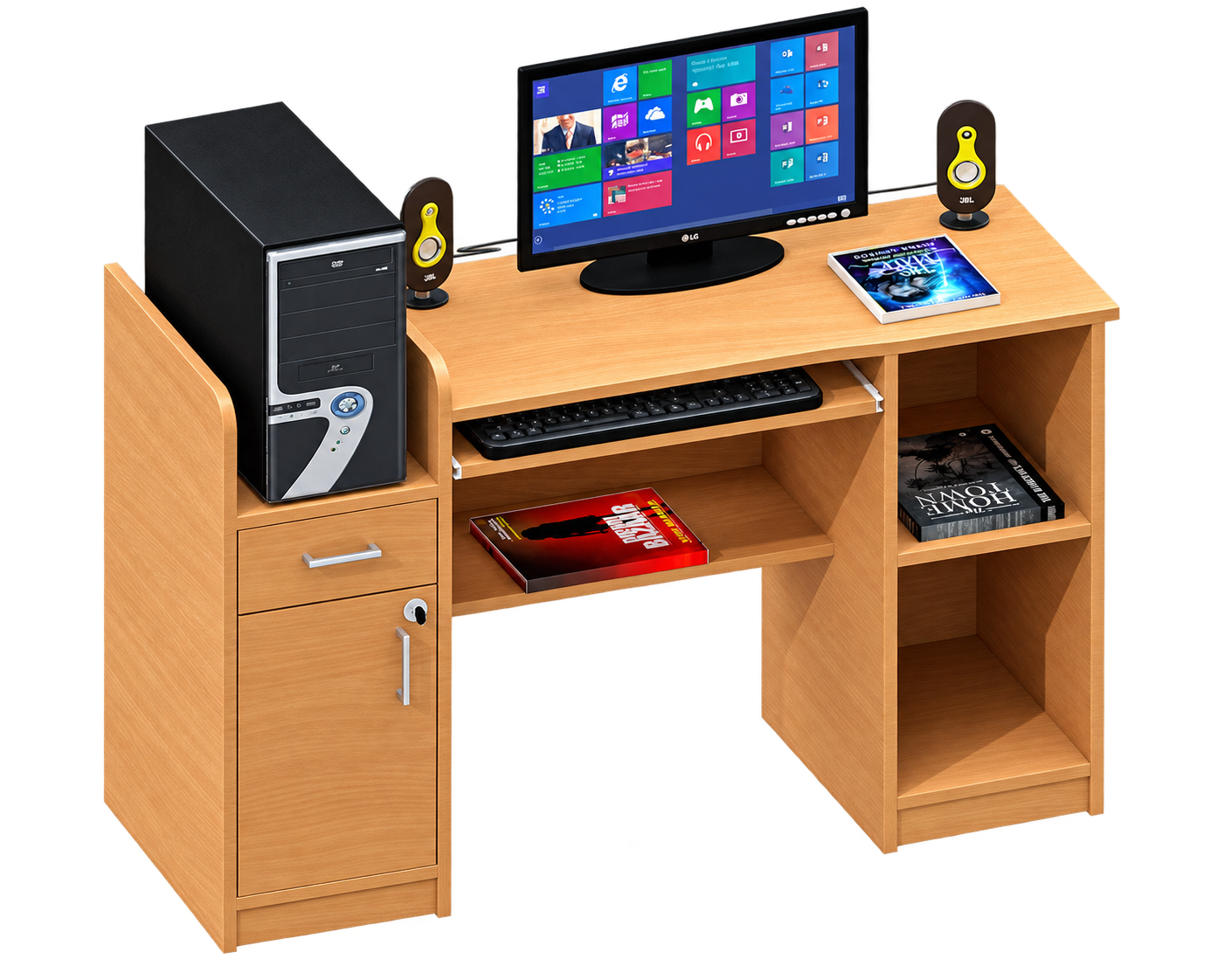 Compact Storage Computer Table