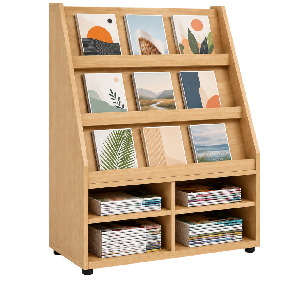 Library Magazine Display Rack
