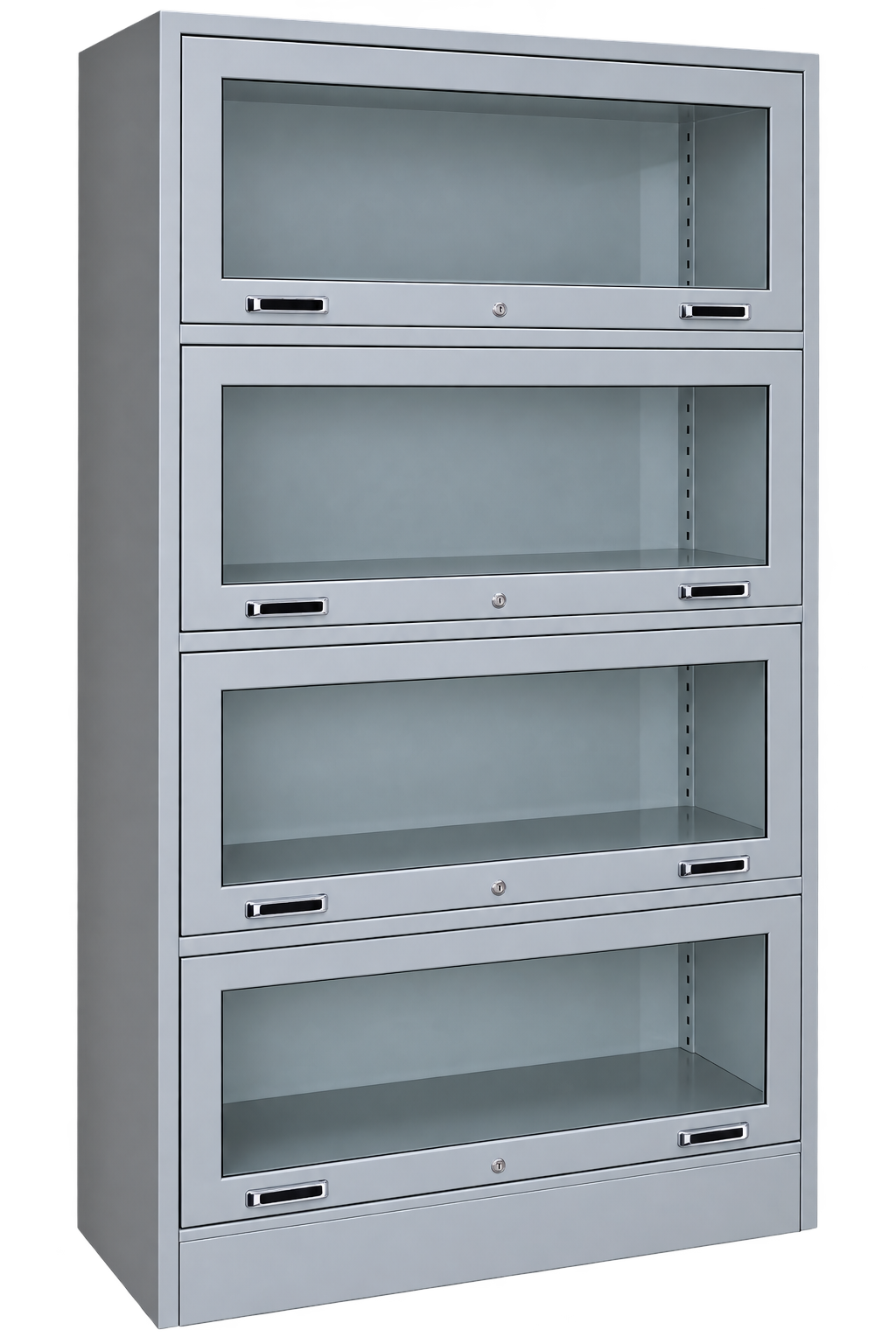 Book Shelves with Four Doors & Four Glass Panels