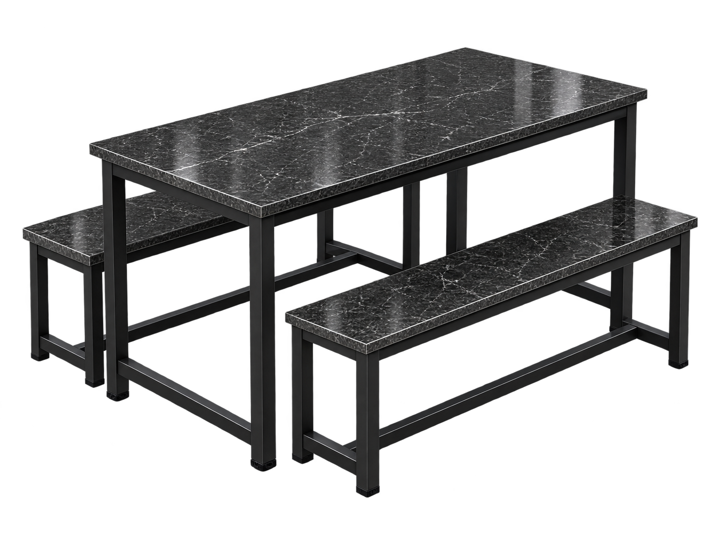 MS Frame Granite Top Canteen Table Set