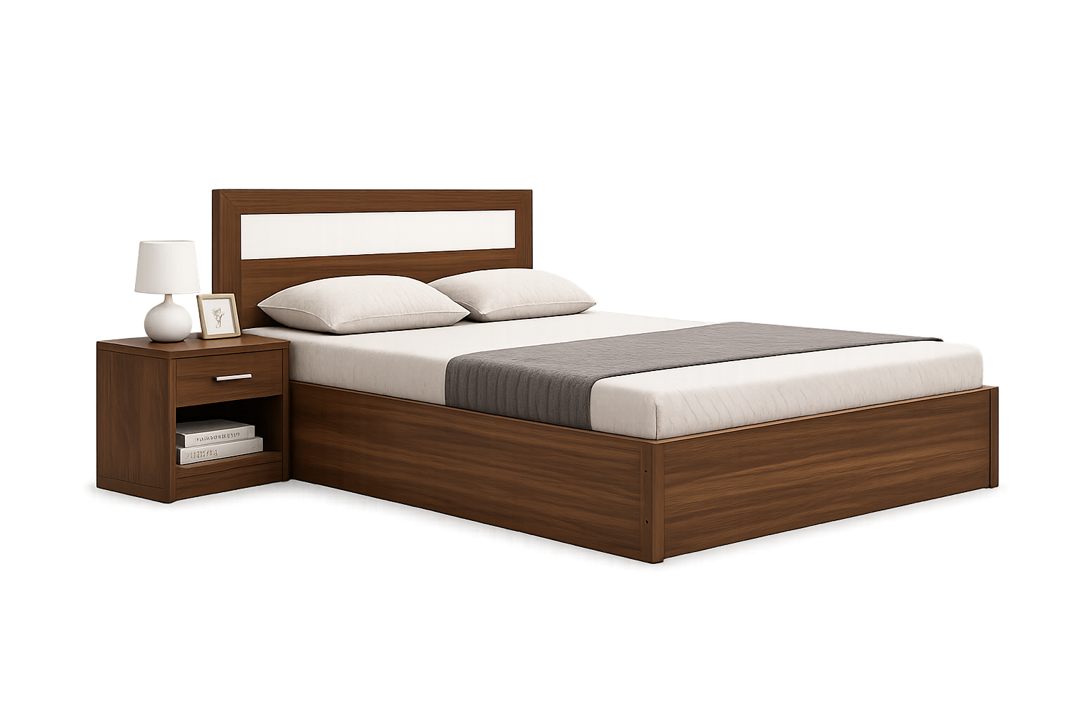 Walnut Wooden Bed